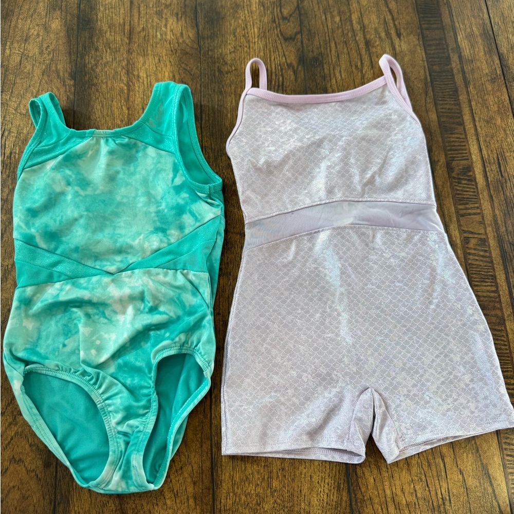 Cat & Jack Teal and Lavender Bodysuits